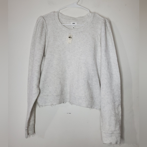 NWT Aerie Cropped Puff Sleeve Super Soft Stretchy Sweater Size Extra Large - Picture 1 of 9
